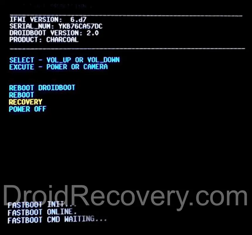 Dell Venue 10 5055 Recovery Mode and Fastboot Mode
