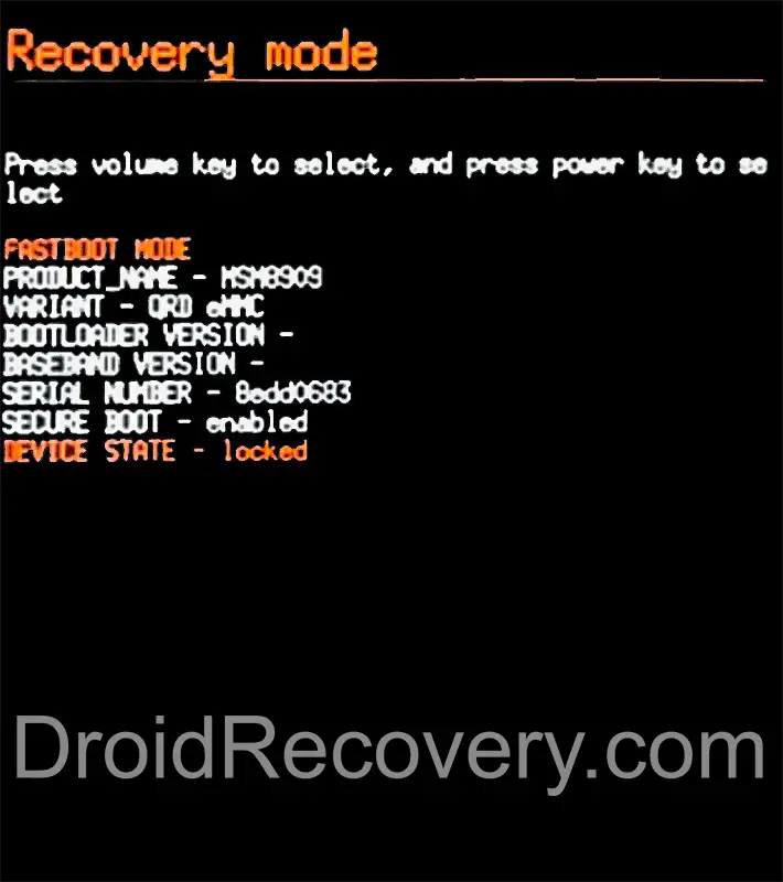 Foxxd Miro Recovery Mode and Fastboot Mode