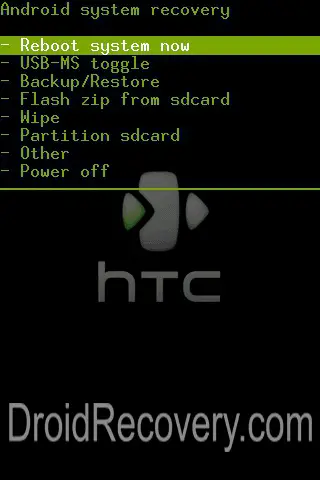 HTC Evo 4G LTE Recovery Mode and Fastboot Mode